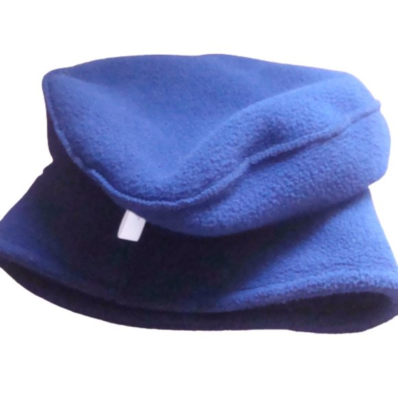 Vintage 90s Cobalt Blue Fleece Winter Hat - Picture 11 of 11
